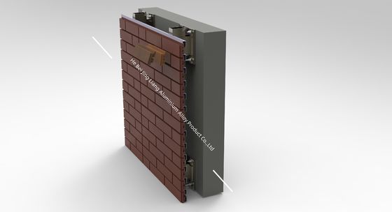 품질  Terracotta Brick Wall Support Systems Customized Aluminium Extrusion Brackets 공장