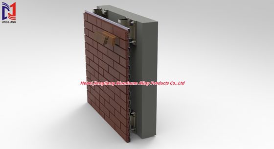 품질  Silver / Black Terracotta Brick Wall Support System Aluminum Construction 공장