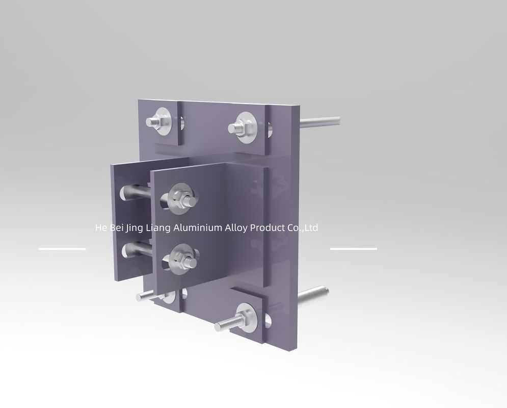 OEM 커튼 벽 덮개 지원 시스템 벽에 장착 된 자연 색상 4mm
